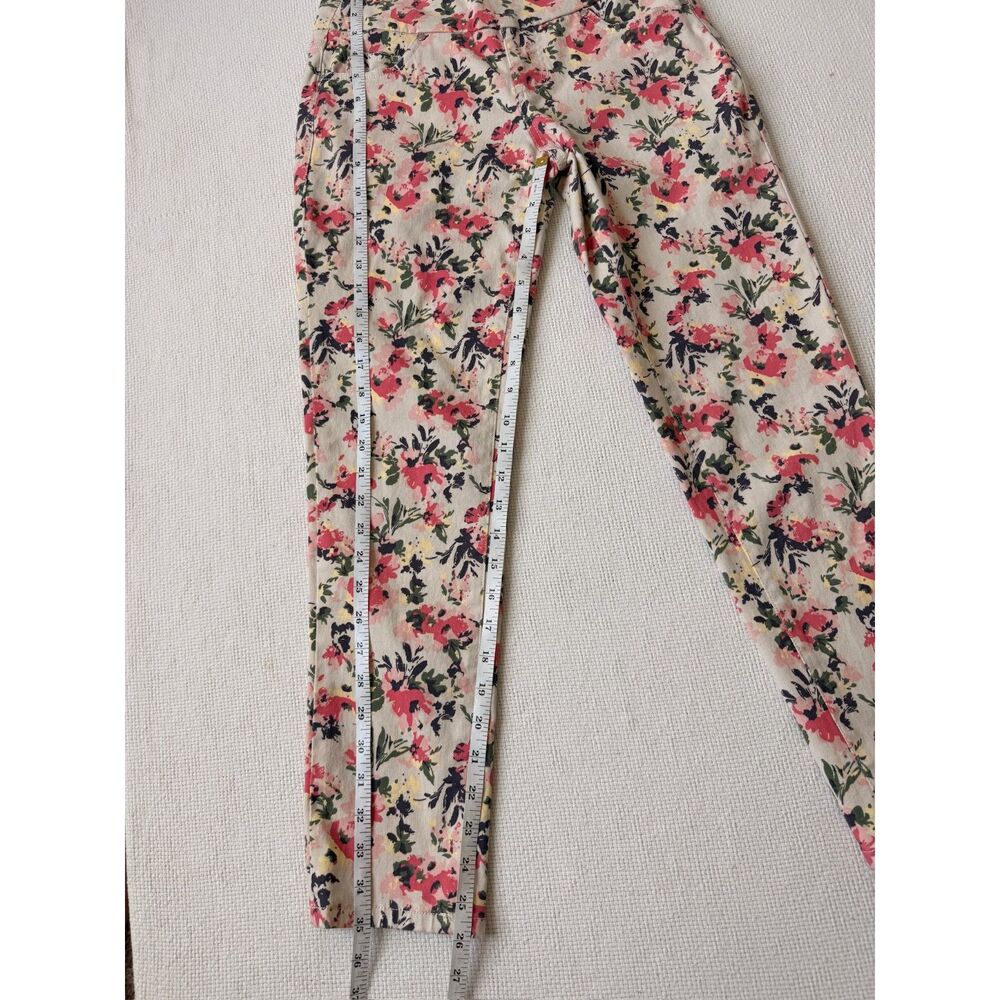 JAG High Rise Slim Ankle Floral Jeggings Womens Size 0 Stretch Jeans Pink - Picture 4 of 9